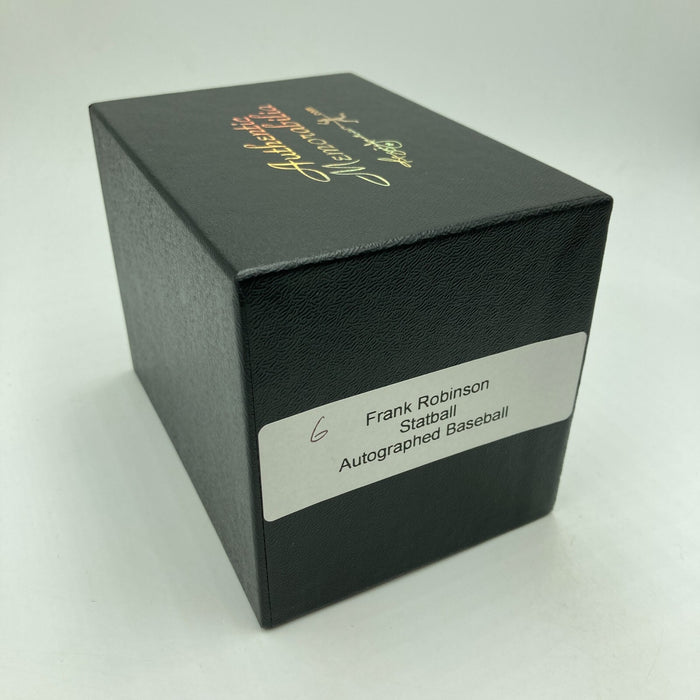 Frank Robinson Signed Heavily Inscribed Career STAT Baseball Reggie Jackson COA