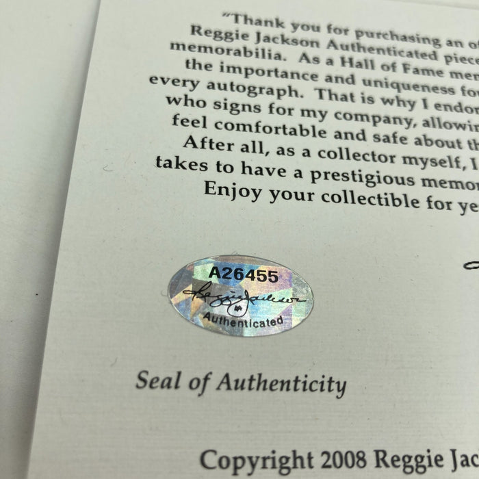 Duke Snider Signed Heavily Inscribed Career STAT Baseball Reggie Jackson COA