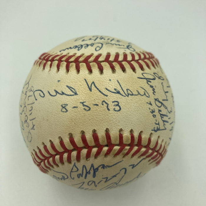Nolan Ryan Tom Seaver Bob Gibson No Hitter Multi Signed Baseball JSA COA