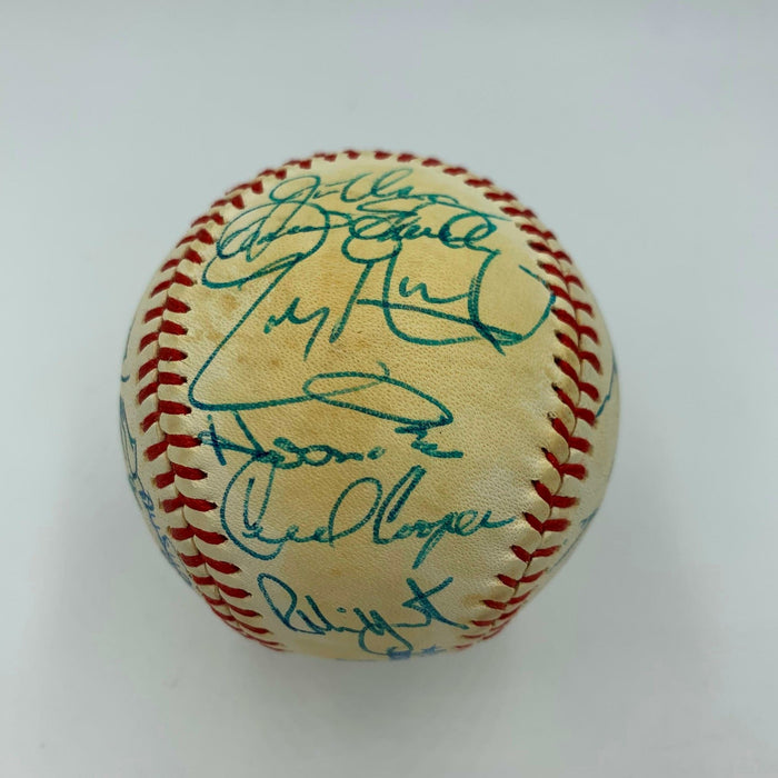 Beautiful 1982 All Star Game Team Signed Baseball Carl Yastrzemski JSA COA