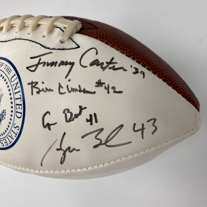 President Barack Obama Bill Clinton George Bush Jimmy Carter Signed Football JSA