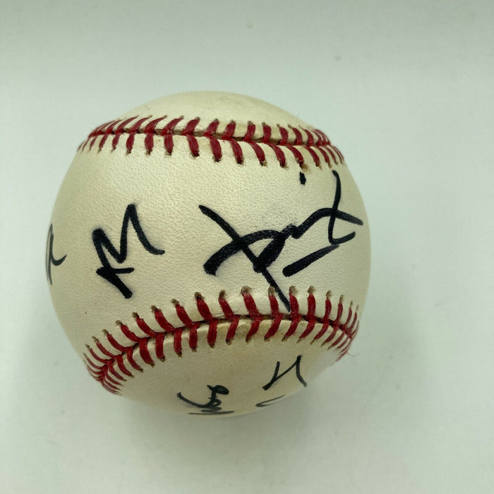 Linkin Park Band Signed Baseball 6 Signatures With Chester Bennington JSA COA