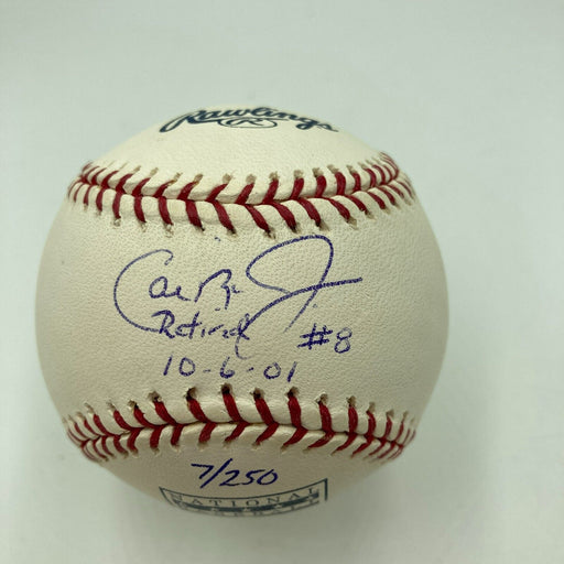 Cal Ripken Jr. #8 Retirement 10-6-2001 Signed Baseball MLB Authentic & Tristar