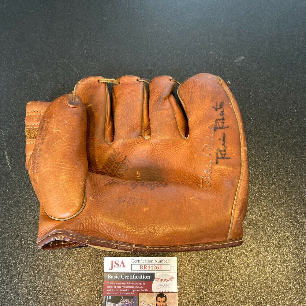 Robin Roberts Signed Autographed 1950's Game Model Baseball Glove With JSA COA