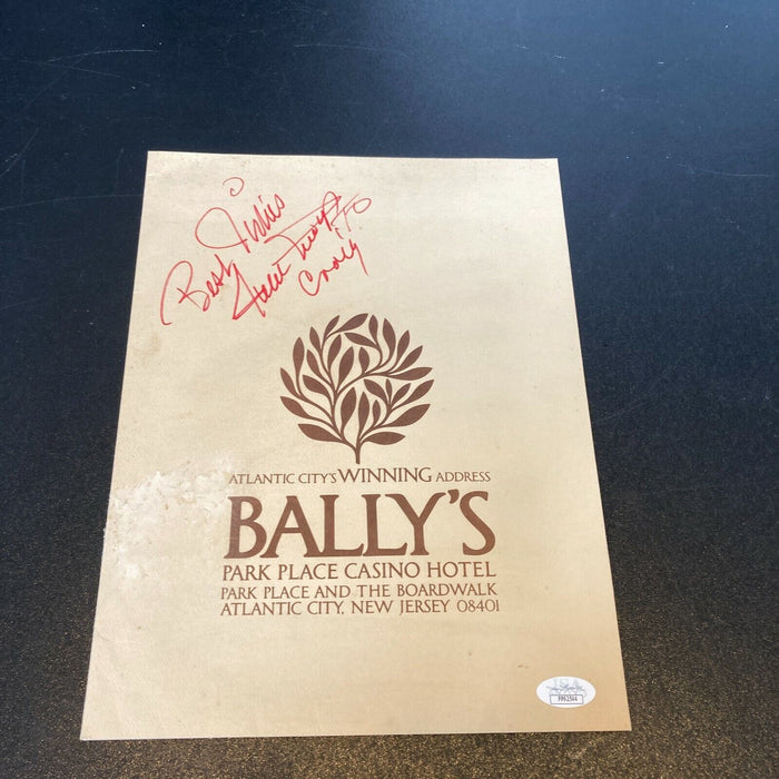 Rare Willie Mays Signed Vintage Bally's Casino Program Huge Sig With JSA COA