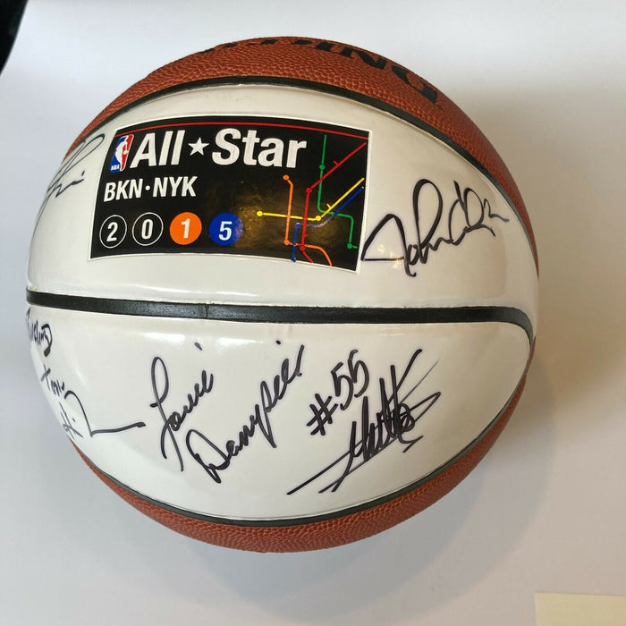 NBA Hall Of Fame Class Of 2015 Signed Basketball 15 Sigs JSA COA