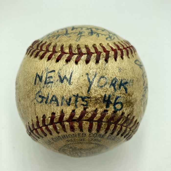 1946 New York Giants Team Signed NL Baseball Ernie Lombardi JSA COA