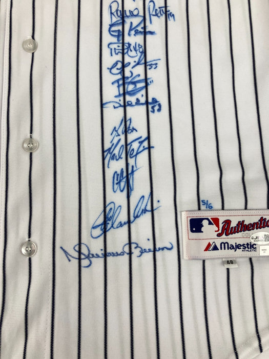 2009 New York Yankees World Series Champs Team Signed Jersey #5/6 Steiner & JSA