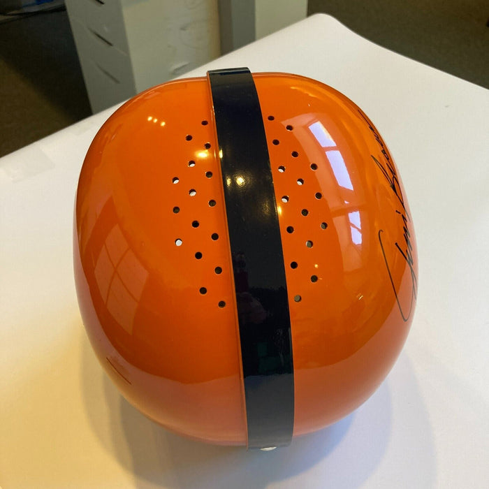 Jim Brown College Hall Of Fame 1995 Signed Syracuse Orangemen Full Helmet JSA