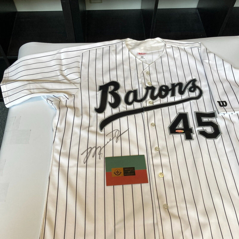 Michael Jordan Signed Birmingham Barons Baseball Jersey Upper Deck UDA COA