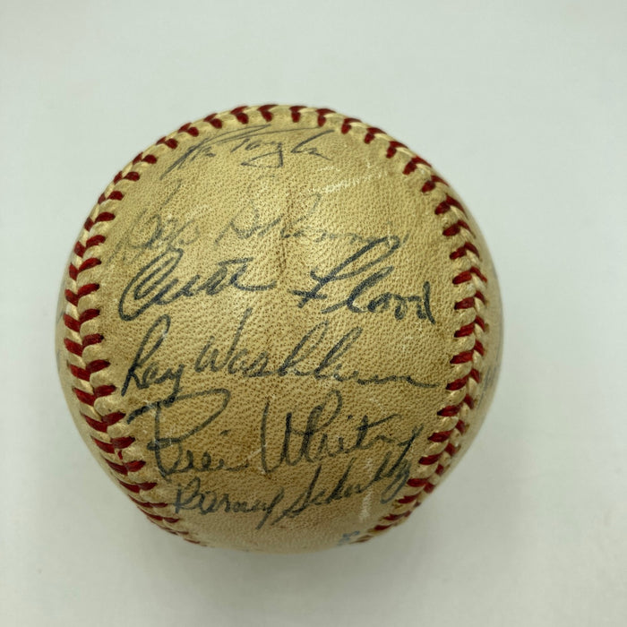 1964 St. Louis Cardinals World Series Champs Team Signed Baseball JSA COA