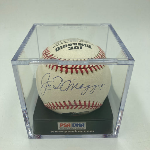 Beautiful Joe Dimaggio Signed American League Baseball PSA Graded MINT 9