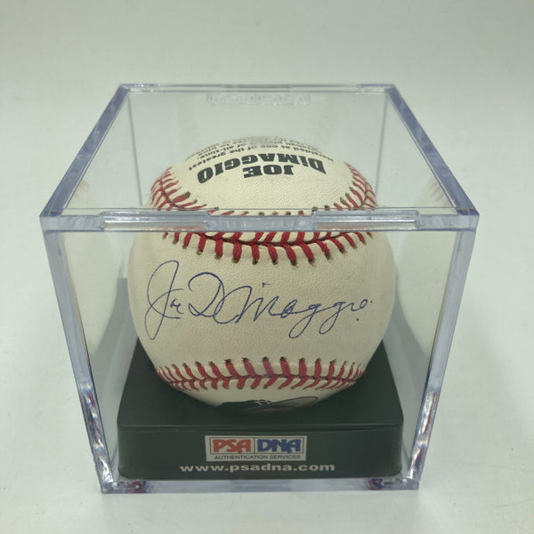 Beautiful Joe Dimaggio Signed American League Baseball PSA Graded MINT 9