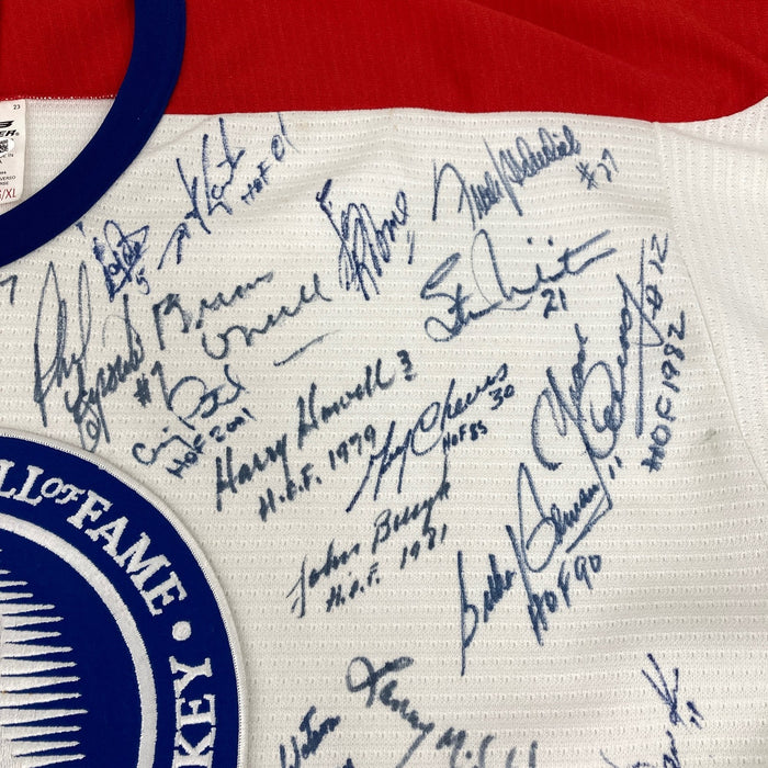 NHL Hall Of Fame Signed Hockey Jersey With 63 Signatures! Wayne Gretzky JSA COA