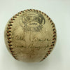 1927 NY Yankees WS Champs Team Signed Baseball Babe Ruth Lou Gehrig Beckett COA