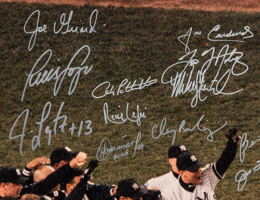 1998 New York Yankees World Series Champs Team Signed Huge 28x38 Photo JSA COA