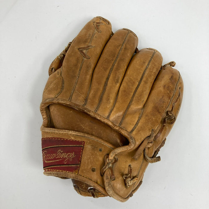 Warren Spahn Signed 1950's Game Model Baseball Glove JSA COA