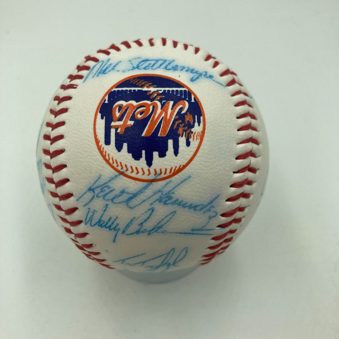 Vintage 1986 New York Mets World Series Champs Team Signed Baseball JSA COA