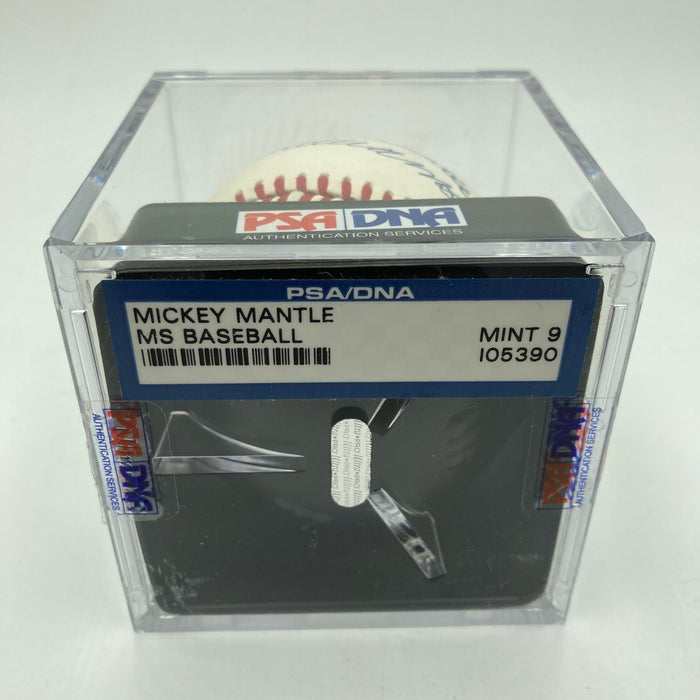 Beautiful 500 Home Run Signed Baseball Mickey Mantle Ted Williams PSA 9 MINT