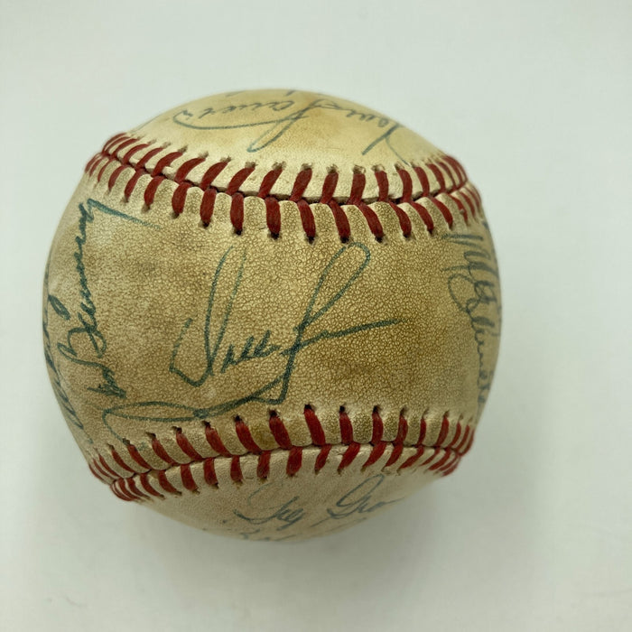 1980 Philadelphia Phillies World Series Champs Team Signed Game Baseball JSA