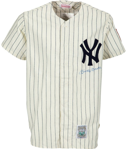 Mint Mickey Mantle Signed 1951 New York Yankees Rookie Game Model Jersey Beckett