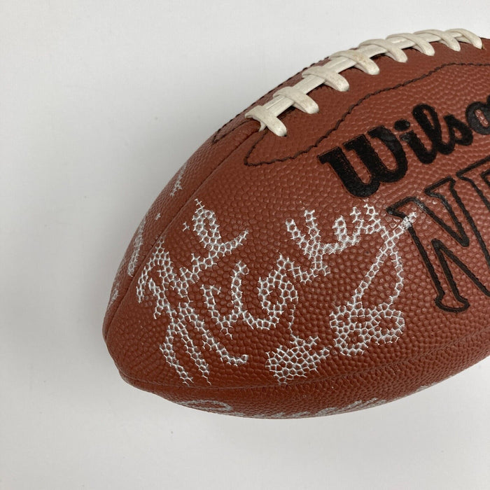 Lawrence Taylor Phil Simms Bill Parcells NY Giants Legends Signed Football JSA