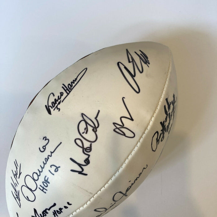 Franco Harris Hall Of Fame Legends Multi Signed Football With 15 Sigs JSA COA