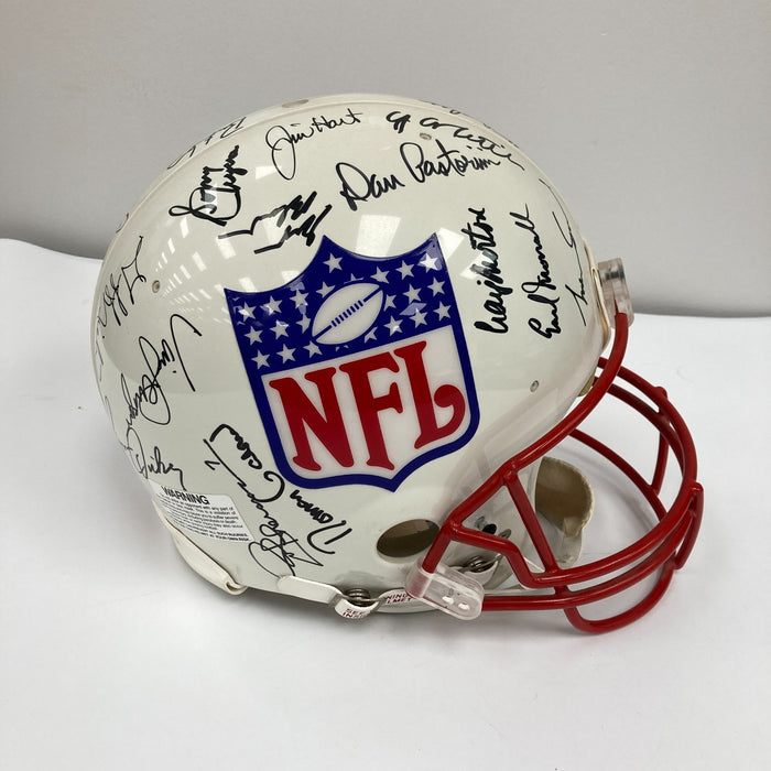 Quarterback Legends Signed Helmet 30 Sigs Johnny Unitas Len Dawson Beckett COA