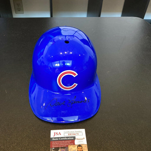 Dave Lemonds Signed Full Size Chicago Cubs Baseball Helmet With JSA COA