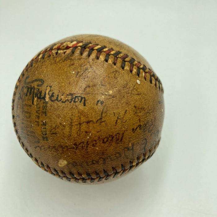 Christy Mathewson & Ty Cobb 1918 Team Signed National League Baseball JSA COA