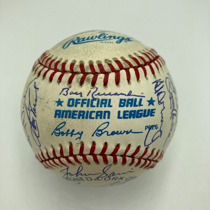 1961 New York Yankees World Series Champs Team Signed Baseball Mickey Mantle JSA