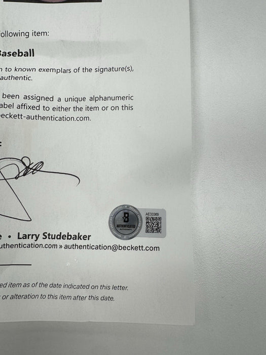 Tiger Woods Single Signed Game Used Major League Baseball Beckett COA