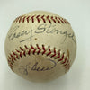 Casey Stengel & Yogi Berra Signed 1959 American League Harridge Baseball JSA