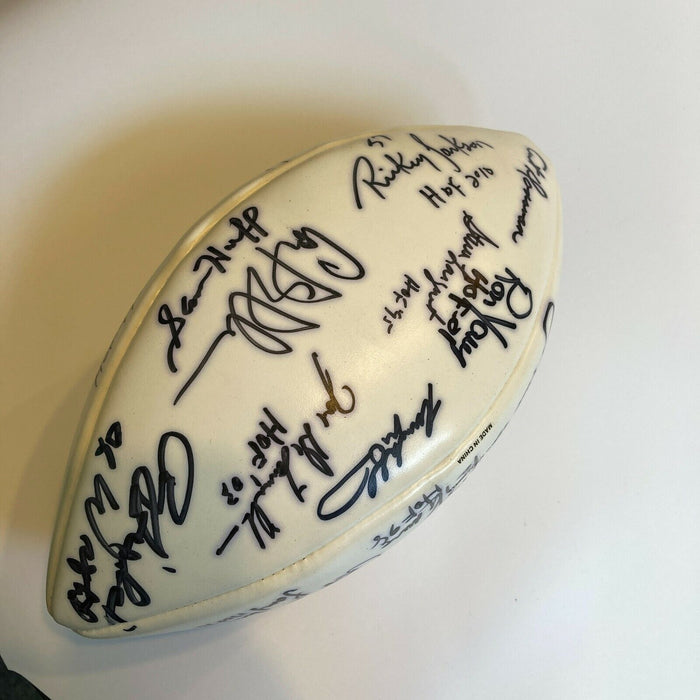 Hall Of Fame Legends Multi Signed Football With 21 Sigs JSA COA