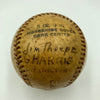 Jim Thorpe 1933 Ben Harjo's All-Indian Baseball Club Team Signed Baseball JSA
