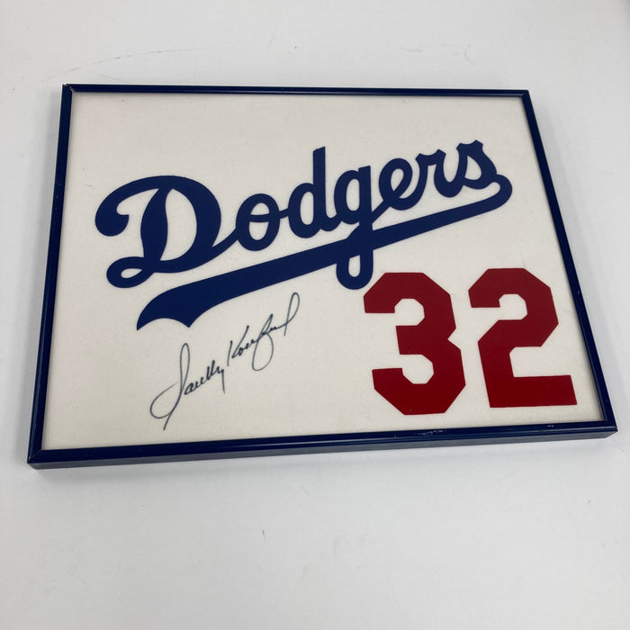 Sandy Koufax Signed Los Angeles Dodgers Jersey Patch Framed Display JSA COA