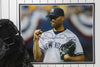 Mariano Rivera Signed Game Model Glove, Baseball & Photo Framed Display JSA COA