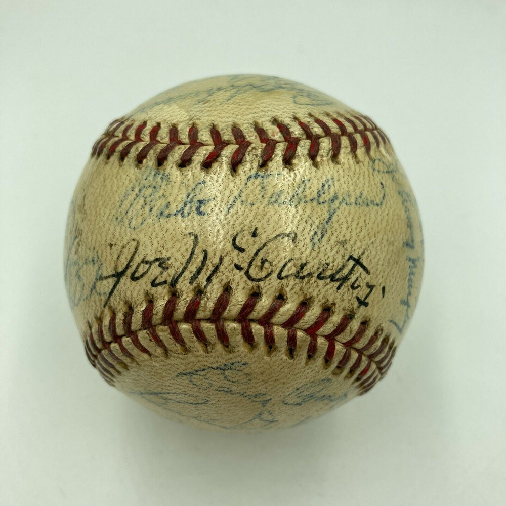 1940 New York Yankees Team Signed AL Baseball Joe Dimaggio & Joe Mccarthy