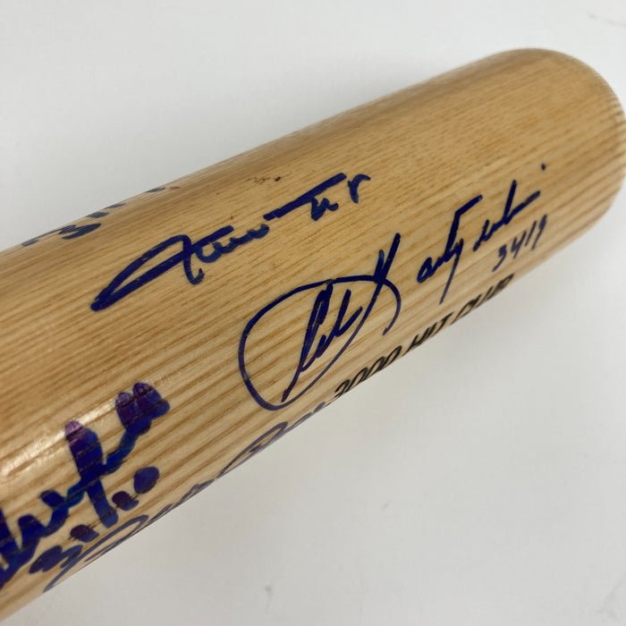 Beautiful 3,000 Hit Club Multi Signed Baseball Bat With Hit Totals JSA COA