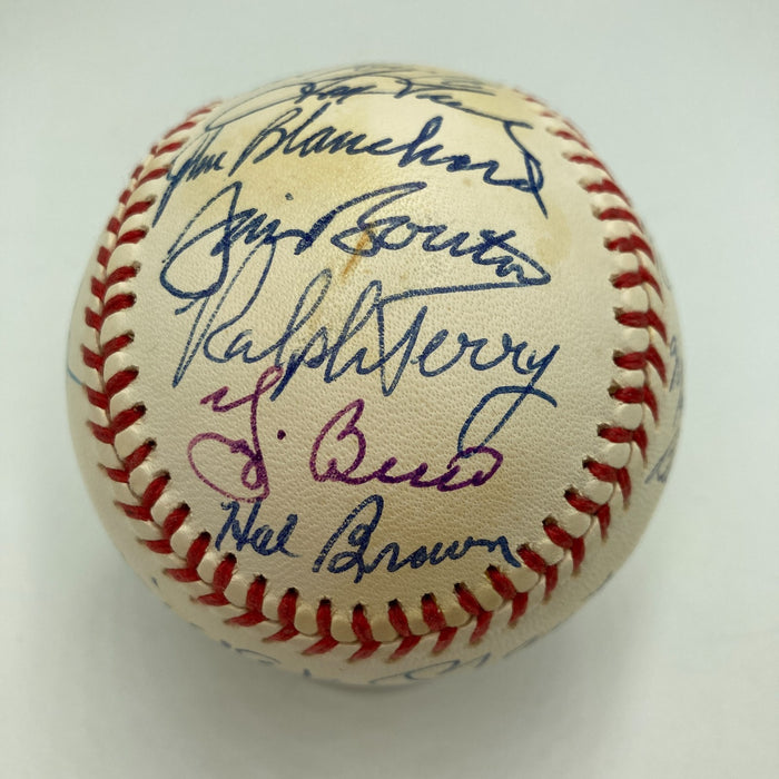 1962 New York Yankees W.S. Champs Team Signed Baseball Mickey Mantle JSA COA