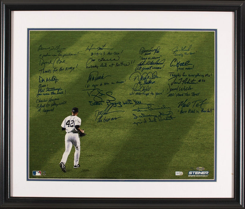 Mariano Rivera Tribute Signed 16x20 Photo 21 Sigs With Derek Jeter Steiner COA