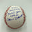 John Sterling Signed Heavily Inscribed STAT Baseball JSA COA RARE!