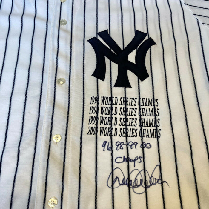 Derek Jeter “1996 1998 1999 2000 Champs” Signed Inscribed Yankees Jersey Steiner