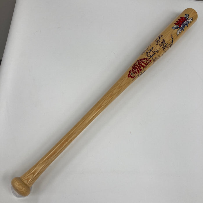 2000 NY Yankees WS Champs Team Signed Bat Derek Jeter Mariano Rivera JSA COA