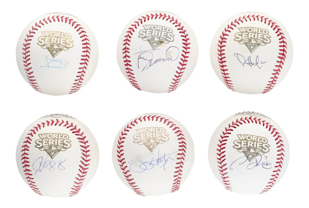 2009 New York Yankees WS Champs Team Signed Baseball Collection 42 Balls JSA COA