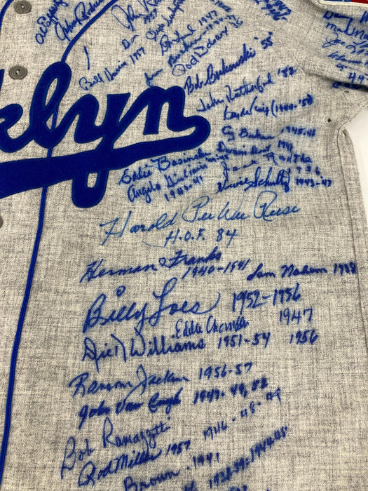 The Finest Brooklyn Dodgers Multi Signed Jersey 98 Sigs! Sandy Koufax JSA COA