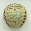 Beautiful 1954 New York Yankees Team Signed Baseball Mickey Mantle With JSA COA