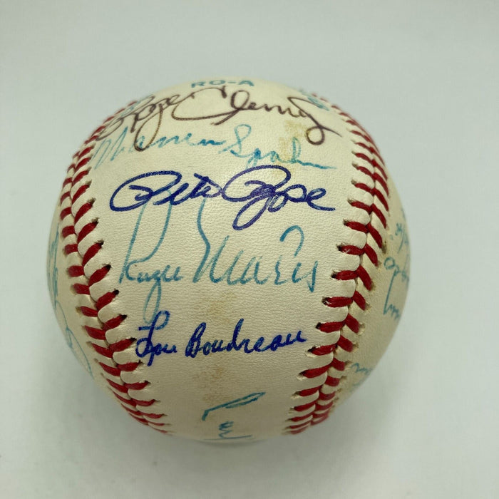 Joe Dimaggio Roger Maris Ted Williams HOF Multi Signed Baseball Beckett COA