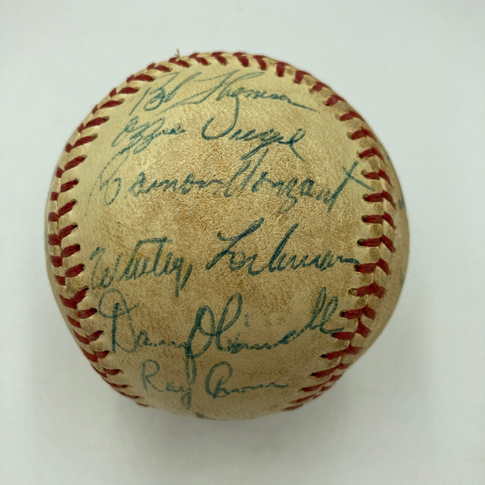 1957 New York Giants Team Signed Baseball Willie Mays JSA COA
