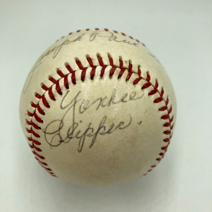 Joe Dimaggio Joseph Paul DiMaggio Yankee Clipper Full Name Signed Baseball PSA